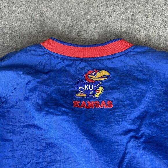 Vintage Pro Layer Winderbreaker 2XL Pullover V-Neck Kansas University Jayhawks - Picture 9 of 10